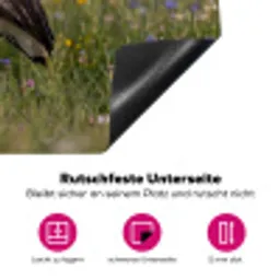 Ooienvaar - Bloemen - Weide - Kleurrijk Inductie beschermer vinyl 3mm klein -zzzzzzz-lf-onderkant