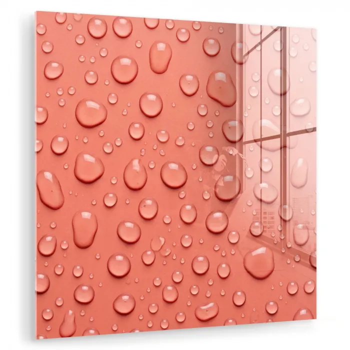 Water - Druppels - Roze plexiglas 5mm klein -zzzproduct_nieuw