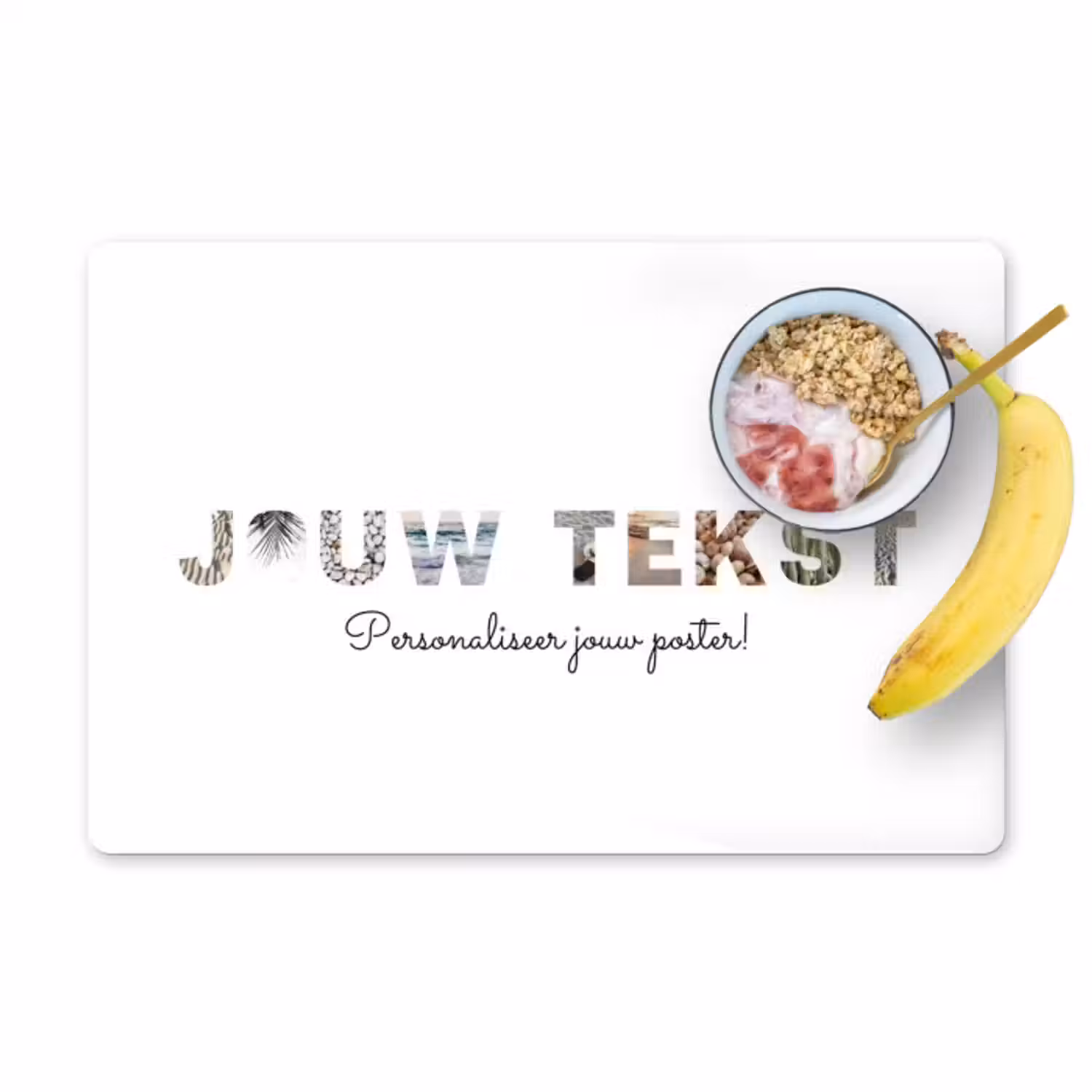 Gepersonaliseerde placemat - 6 stuks -  Jouw Tekst - Lettercollage