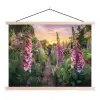 Vingerhoedskruid - Bloemen - Tuin textielposter latten blank klein -3d