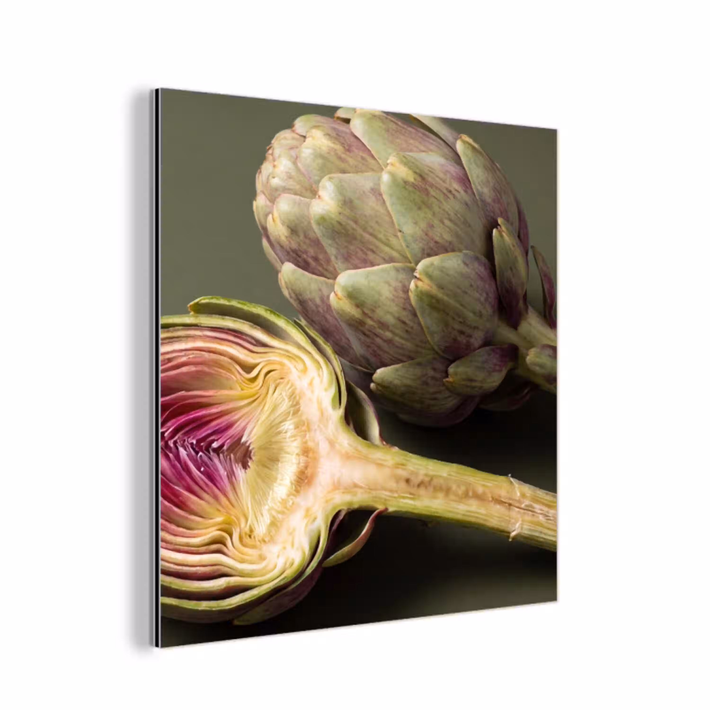 Artisjok - Paars - Voedsel aluminium wit klein -3d
