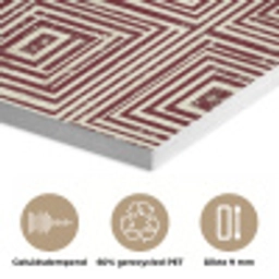 Geometrisch - Patroon - Rood PET vilt klein 837 -closeup_NL