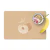 Perzik - Lijntekening - Pit - Beige Placemat vinyl groot -zzzproduct_Kitchenyeah-website
