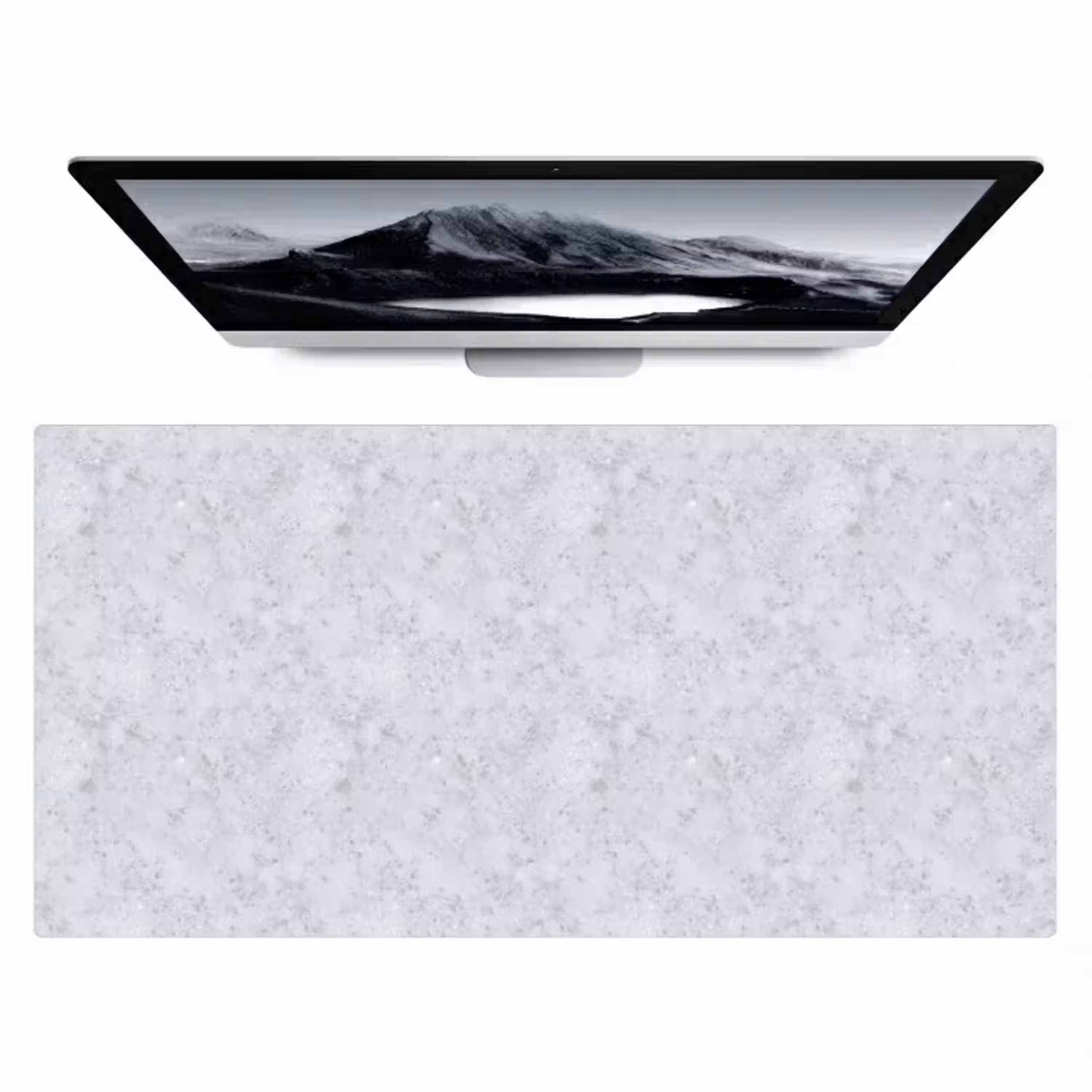 Grijs - Terrazzo-effect - Beton Muismat XXL klein 681 -zzz3d