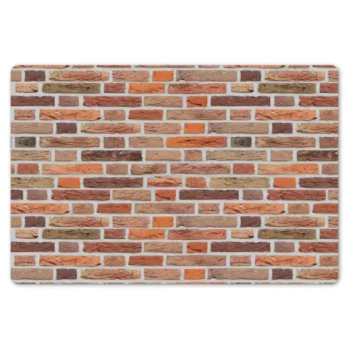 Bakstenen - Aardetinten - Muur - Rustiek Placemat vinyl groot 368 -zzsfeer1_Kitchenyeah-website