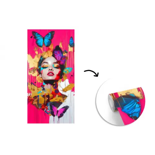Vrouw - Abstract - Kleurrijk fotobehang vinyl groot -3d