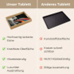 Mond - Golven - Regenboog Dienblad Rechthoek middel -USP_VergelijkingDE