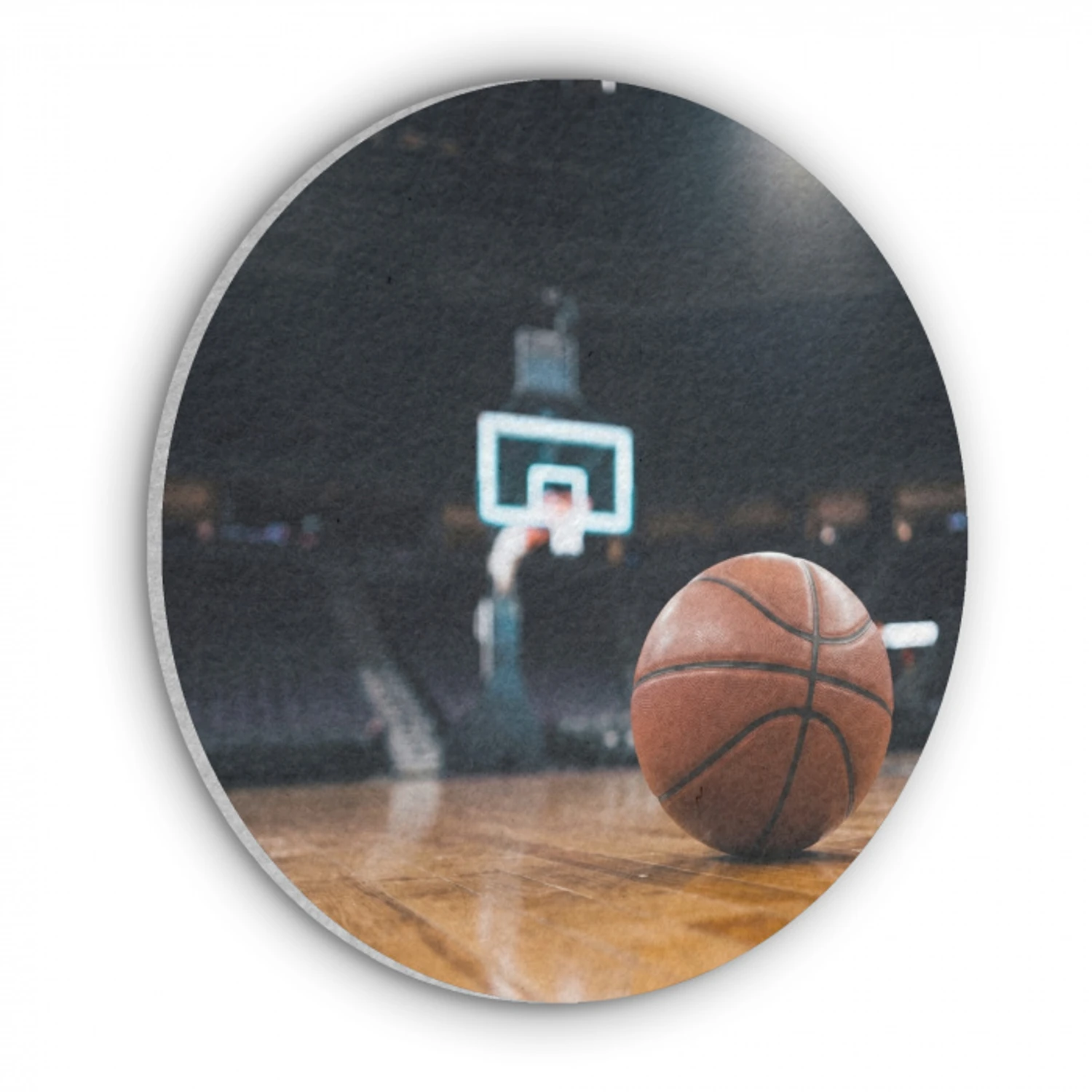 Basketbal - Arena - Sport Akoestische PET Vilt - Rond klein -3d