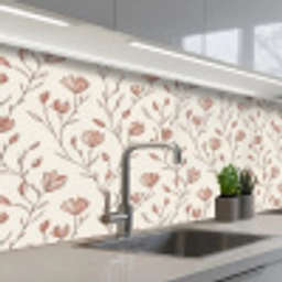 Patroon - Klassiek - Roze keuken achterwand 2 middel 871 -3d_schuin