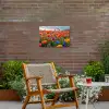 Bloemenweide in volle bloei Tuinposter op houten frame 2 cm dik klein -sfeer3