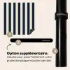 Verticale strepen - Blauw - Crème Inductie beschermer vinyl 3mm middel 274 -zzzzzzz-induclip_FR