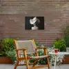 Vrouw - Golvende - Hoed Tuinposter op houten frame 2 cm dik klein -sfeer3
