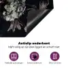 Bloemen - Vintage - Pastel - Zwart - Boeket Inductie beschermer vinyl 3mm middel -zzzzzzz-cc-onderkant