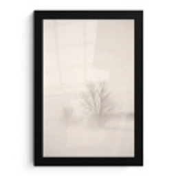 Boom - Mist - Sneeuw - Winter - Minimalistisch fotolijst zwart zonder passe partout klein -3d