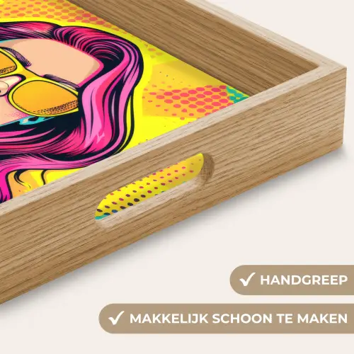 Zonnebril - Vrouw - Zonnig - Geel Dienblad Rechthoek middel -USP_HandgreepNL