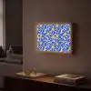 Abstract - Bloem - Blauw Light Box met batterij (Wandlamp) middel 907 -sfeer1