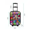 Monsters, bloemen en ijsje patroon Kinderkoffer - Zwart klein -productfoto_formaten