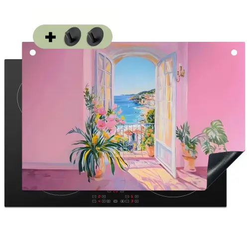 Roze - Buiten - Verf Inductie beschemer met haakjes klein -3d