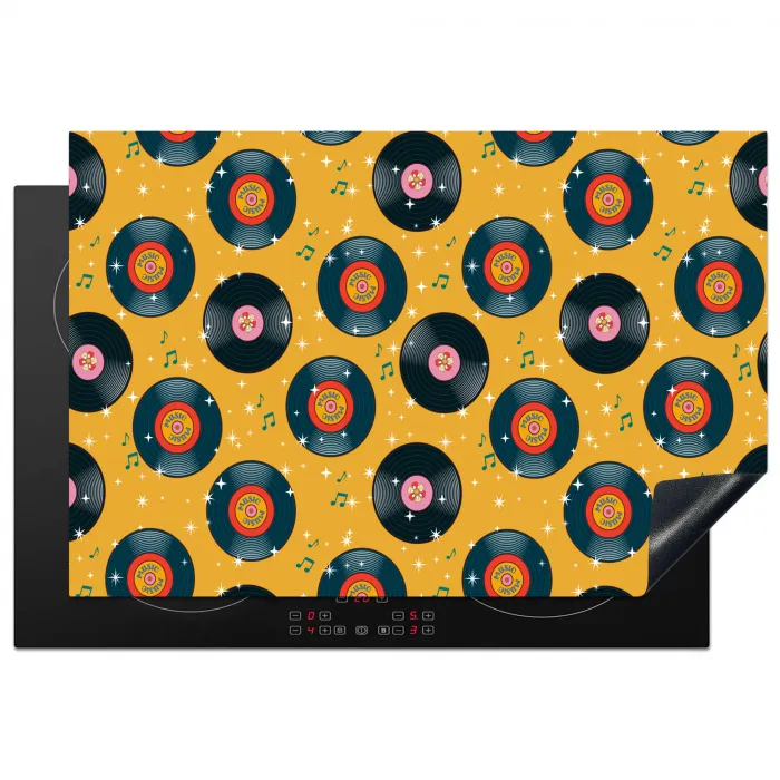 Retro - Disco - Muziek - 70s - Multi Inductie beschermer vinyl 3mm klein 276 -3d