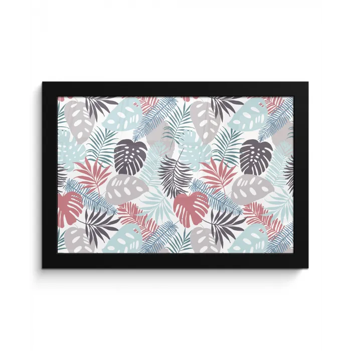 Bladeren - Jungle - Pastel - Tropisch fotolijst zwart zonder passe partout klein -3d