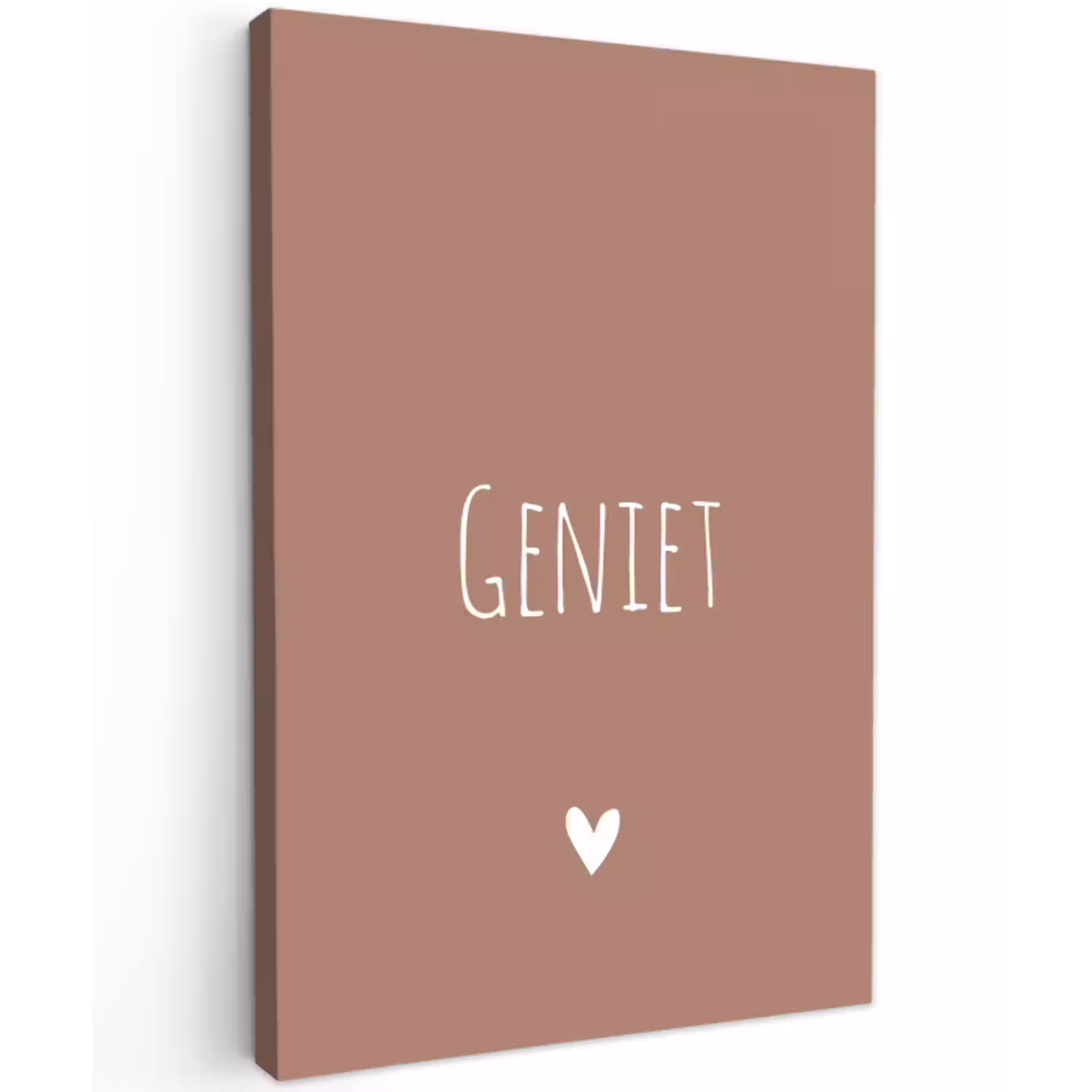Geniet - Spreuken - Quotes Tuinposter op houten frame 2 cm dik klein -3d