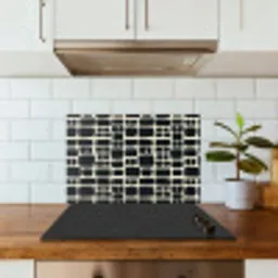 Modern - Organisch - Zwart keuken achterwand spatscherm klein 900 -sfeer2