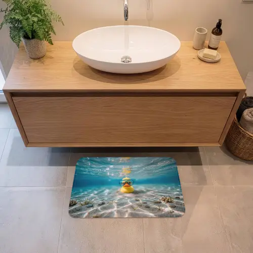 Duikbril - Eend - Water Badmat klein -sfeer1