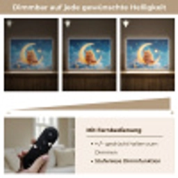 Knuffel - Monster - Maan - Wolken Light Box met batterij (Wandlamp kind) middel -USP_dimbaarDE
