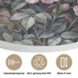 Rozen - Illustratie - Roze Akoestische PET Vilt - Rond klein -closeup_NL