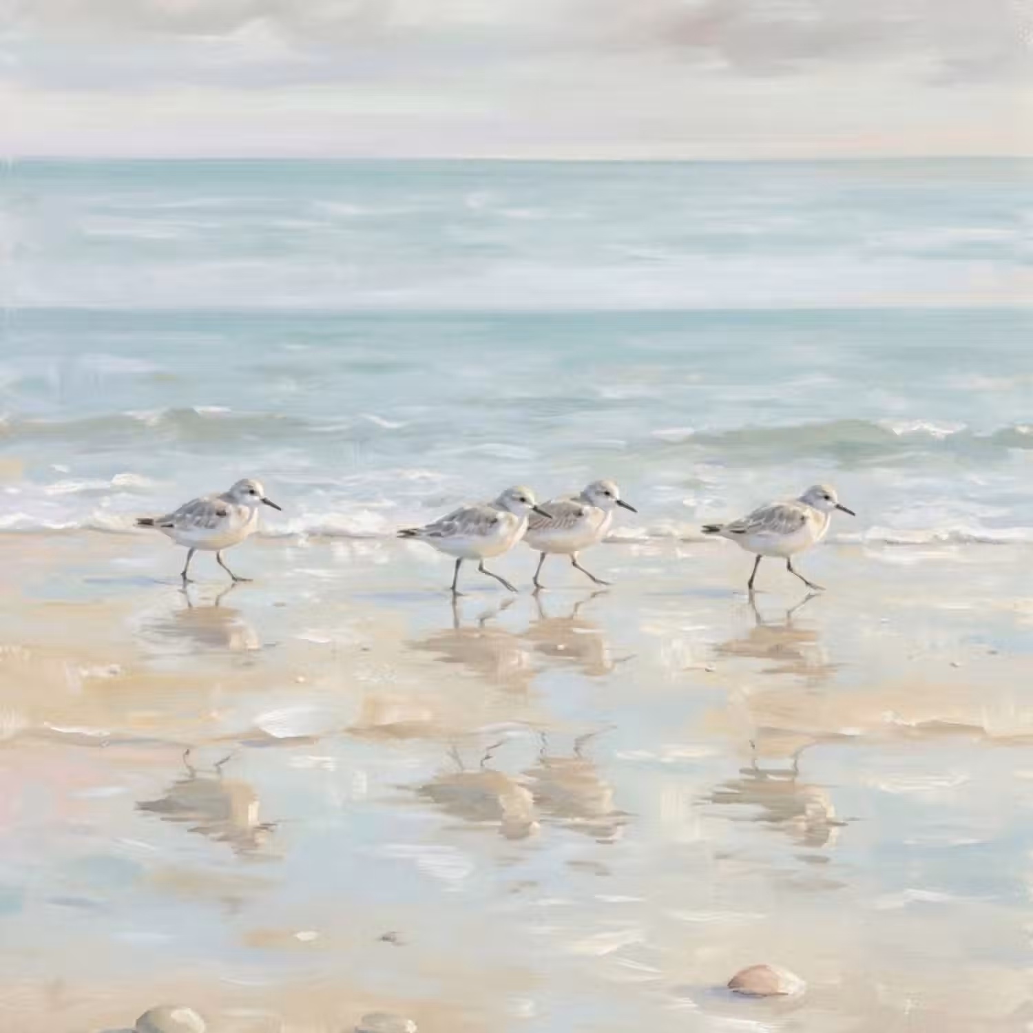 Tapete - Vögel - Strand - Meer