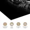 Tijger - Dieren - Zwart - Wit - Portret - Wild poster papier klein -closeup_NL