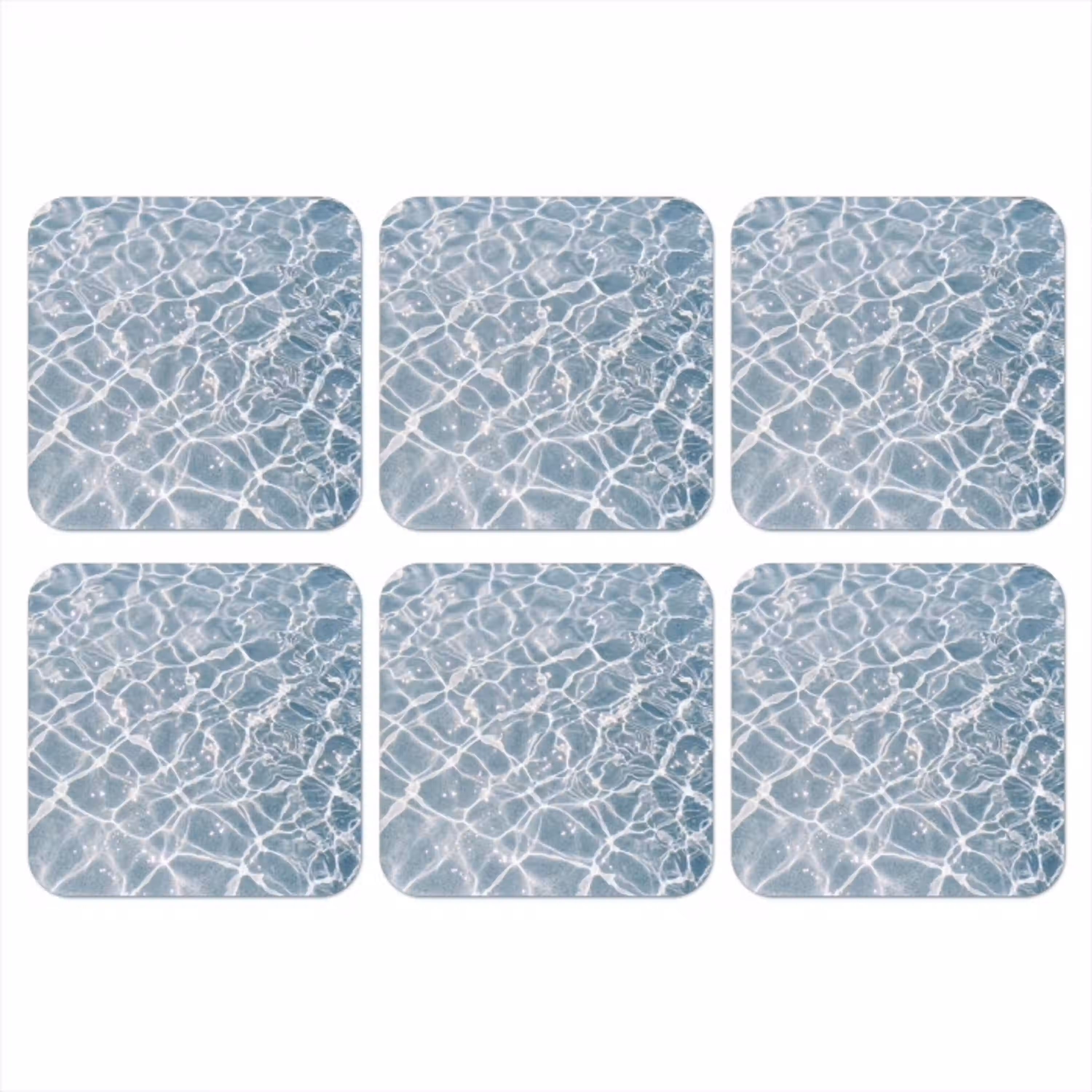 Water - Reflectie - Zonlicht onderzetter kurk middel -3d