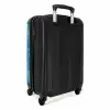 Luchtvaartthema met vliegtuigen op blauwe achtergrond NBS - Handbagage koffer - Kinderen Unisex middel -achterkant