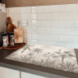 Jungle - Banenboom - Kolibrie - Beige Inductie beschermer vinyl 3mm klein -sfeer3