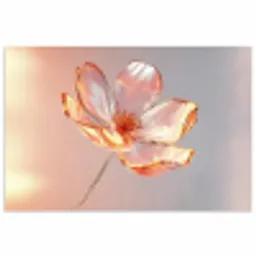 Glazen - Bloem - Roze poster papier klein -3d