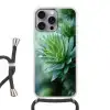 Blad - Plant - Groen - Textuur Hoesje iPhone 16 Pro Max met koord klein -3d