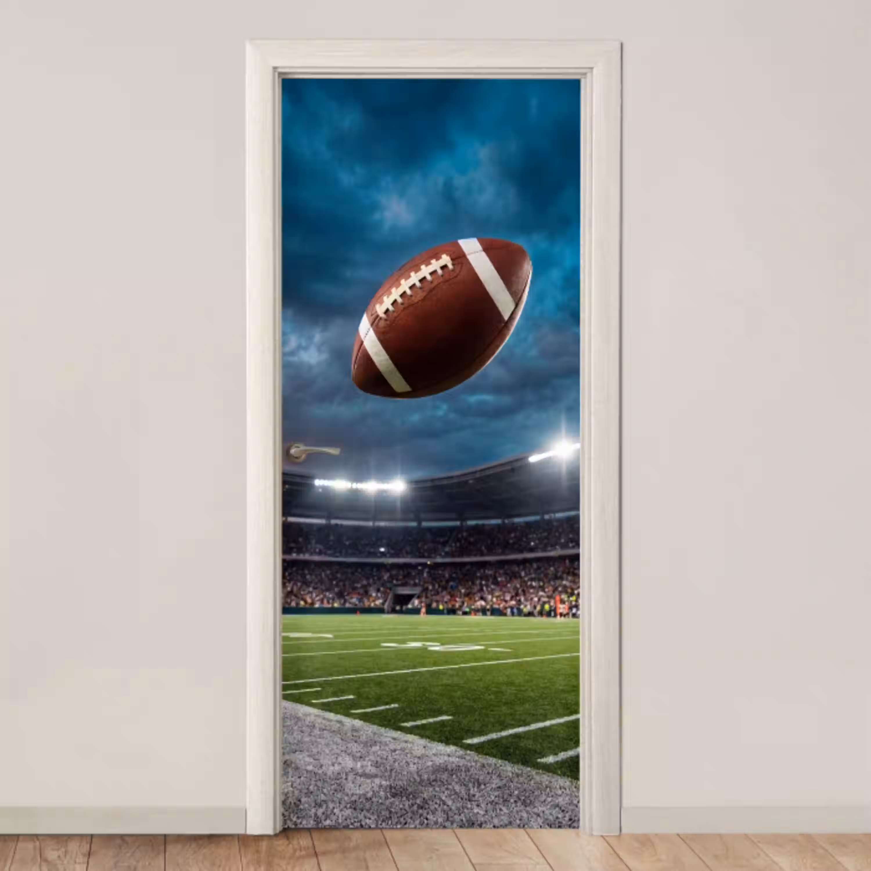 Football - Bal - Stadion - Sport deurposter klein -3d_beige