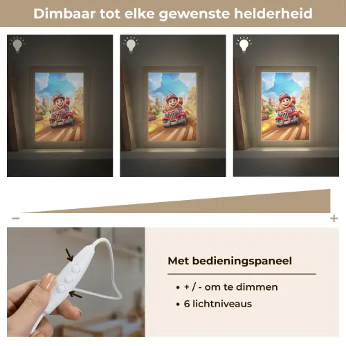 Brandweer - Jongens - Kinderen - Auto Light Box met kabel klein -USP_dimbaarNL