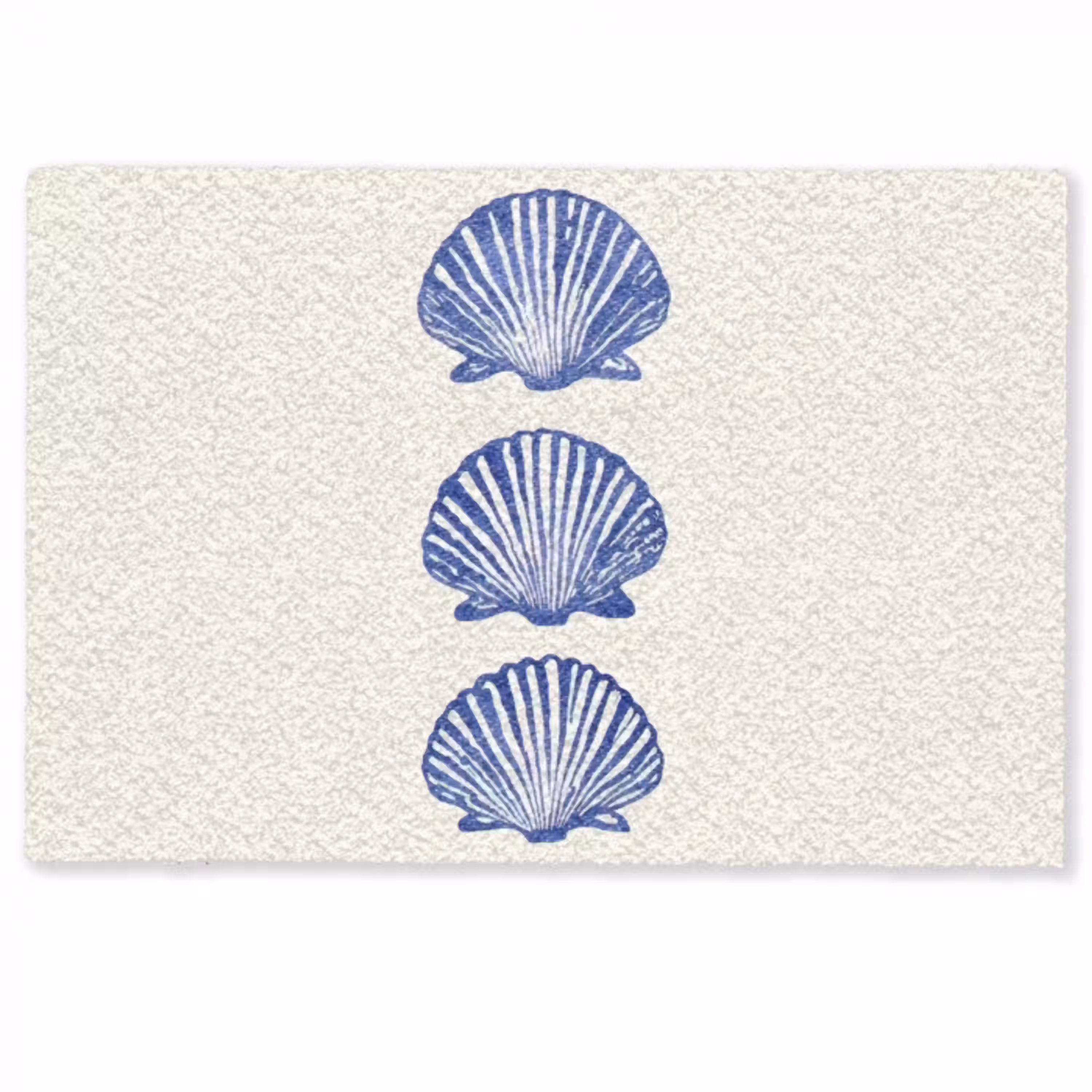 Schelpen - Blauw - Patroon Deurmat klein -zkaufland3d