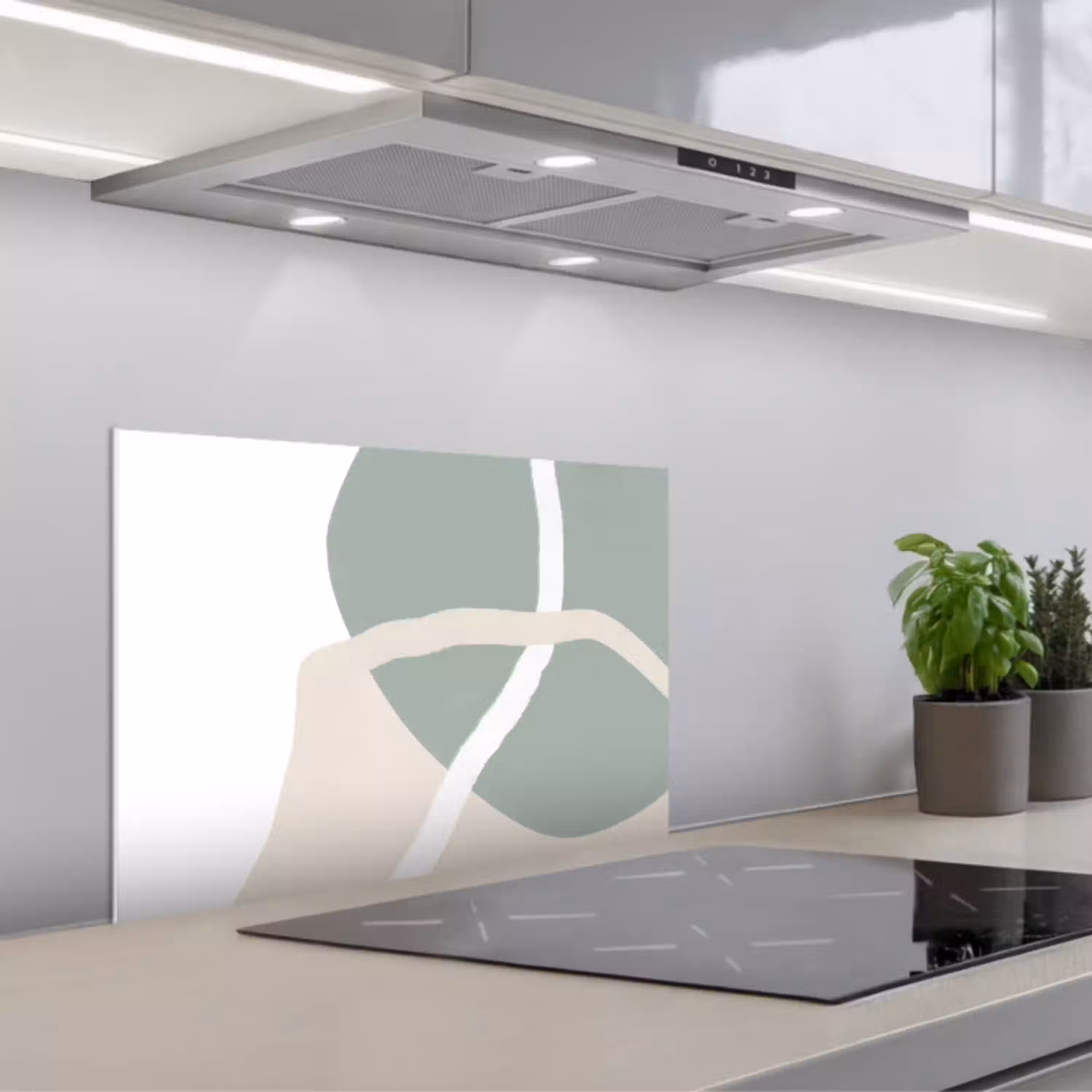 Minimalisme - Pastel - Design keuken achterwand spatscherm klein -3d_schuin