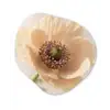 Bloem - Minimalistisch - Groen Wandcirkel Organisch Aluminium middel -3d