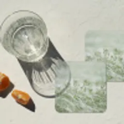 Grassen - Minimalistisch - Groen onderzetter kurk middel -sfeer4