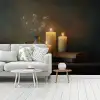 Kaarsen - Stilleven - Rustiek - Boeken fotobehang vinyl groot -woonkamer