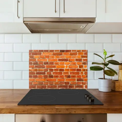 Bakstenen - Muur - Rood keuken achterwand spatscherm klein 900 -sfeer2