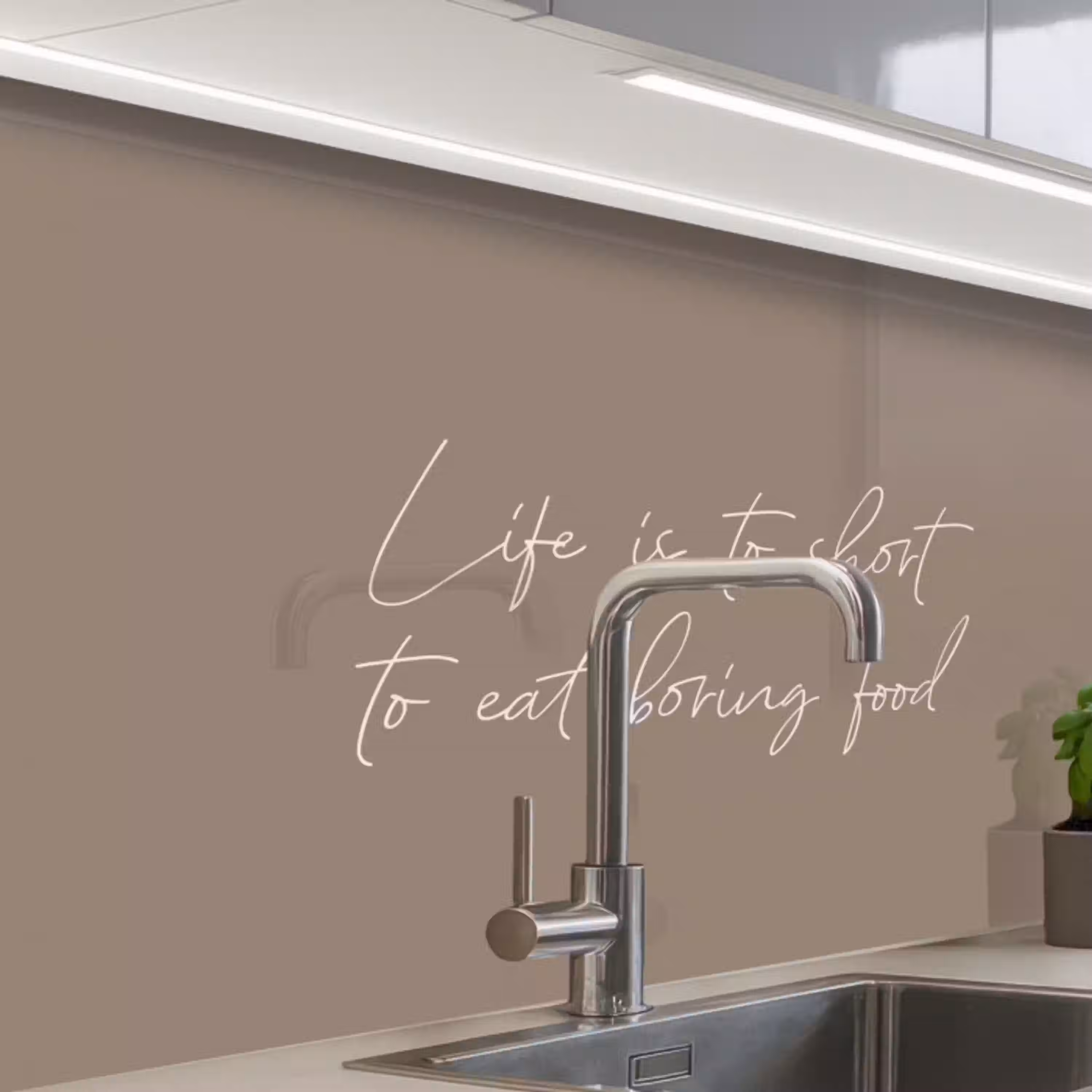 Life is to short to eat boring food keuken achterwand 2 middel -zzzz3d_schuin