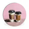 Koffiebekers - Deksel - Verf - Textuur Wandcirkel aluminium klein -3d