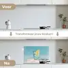 Glas - ijsblokjes - Citroen keuken achterwand spatscherm klein -voor_na_NL