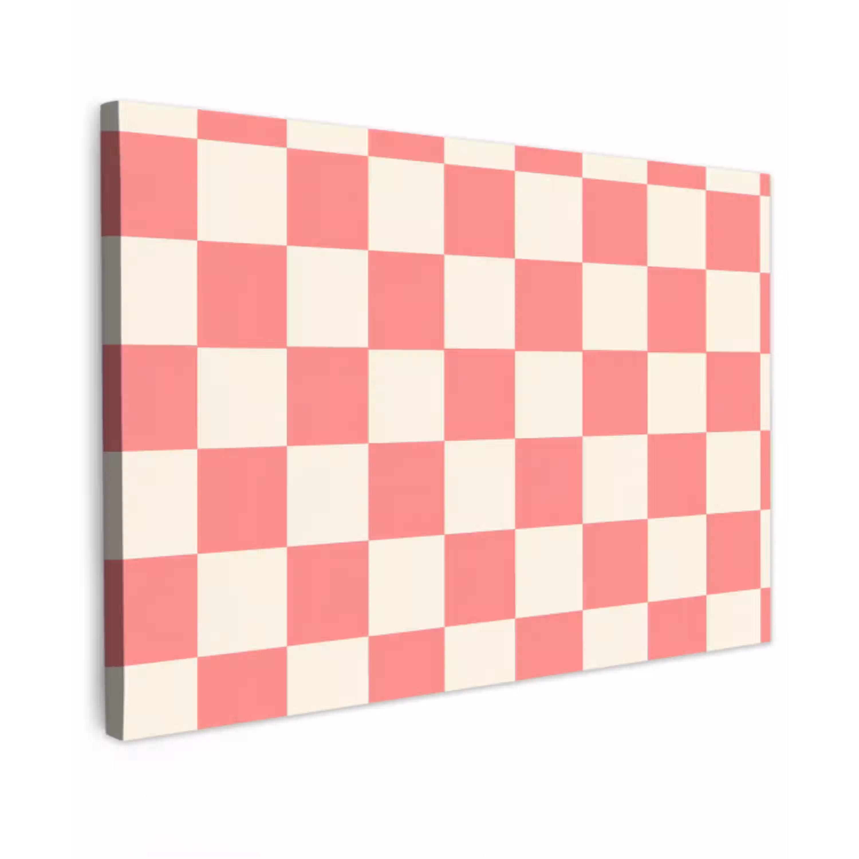Traditioneel - Patroon - Roze Tuinposter op houten frame 2 cm dik klein 845 -3d