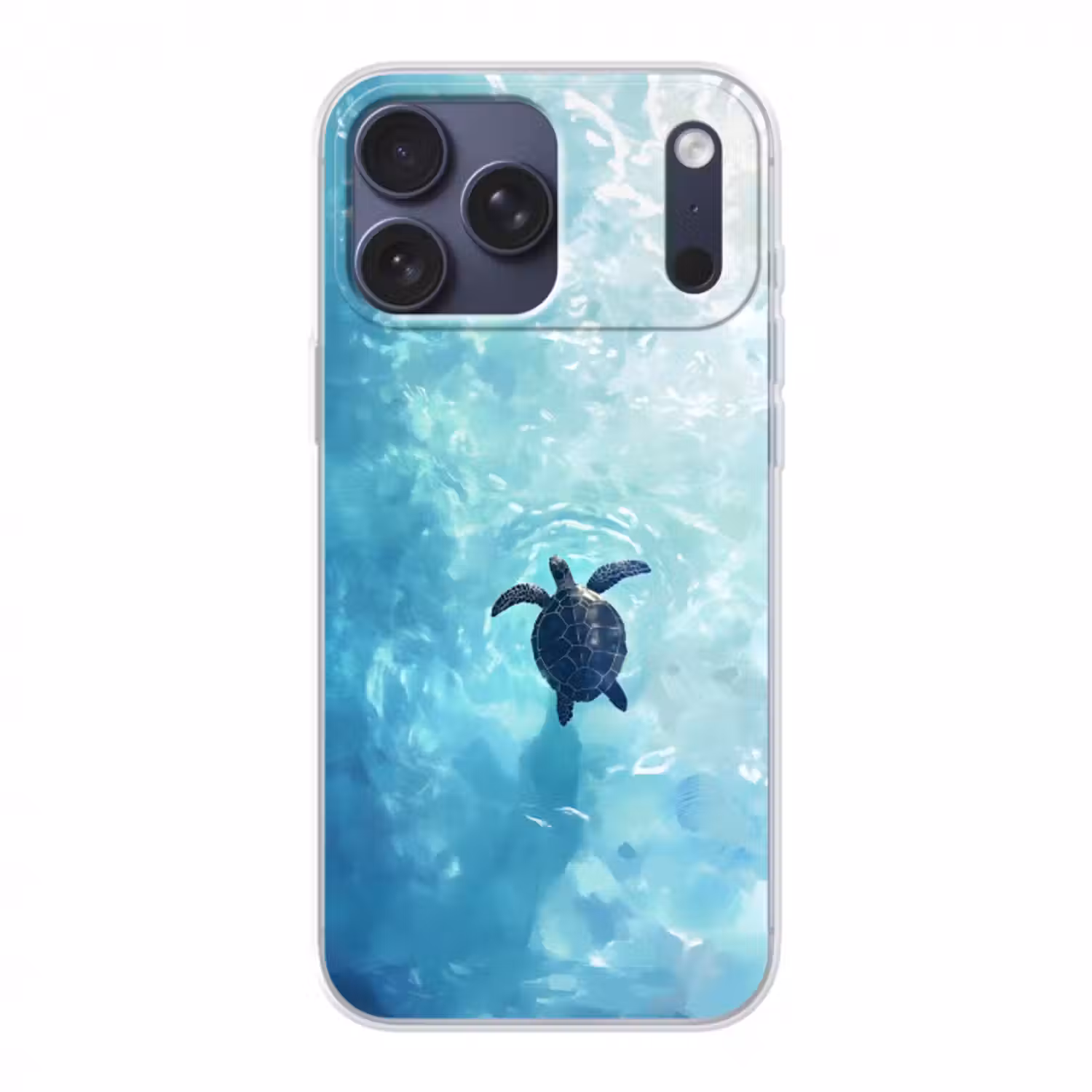 Handyhülle - Schildkröte - Meer - Blau - Glitzern