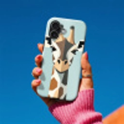 Giraffe - Illustratie - Bruin - Minimalistisch Toughcase MagSafe Apple iPhone 17 klein -Sfeer1V